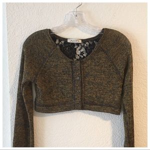Cropped Lace Sweater